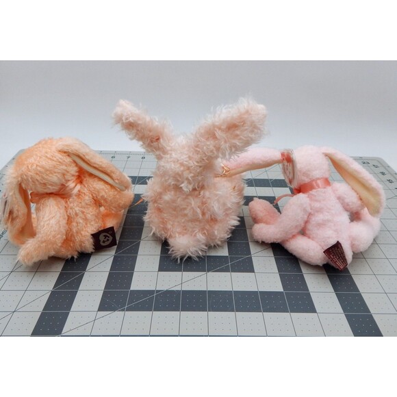 Ty Attic Treasures Collectible Bunnies Strawbunny Camelia Blush Jointed Plush - Picture 3 of 12